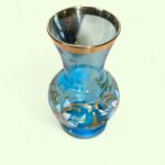 Set of 3 Vintage Miniature Glass Vases, Bohemian & Venetian Gold Gilt Bud Vases