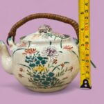 Antique Meiji Kinkozan Satsuma Teapot & Cup Set Japanese Awata Ware Ceramic