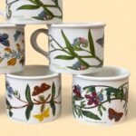 Vintage Portmeirion Botanic Garden Drum Coffee Cup, 1970s English Pottery Mug