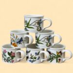 Vintage Portmeirion Botanic Garden Drum Coffee Cup, 1970s English Pottery Mug