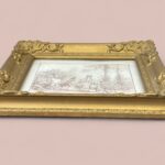 Vintage Huet Print La Brouette, French Rococo Art, Ornate Gold Gilt Frame