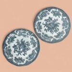 Set of Enoch Wedgwood Asiatic Pheasants Plates Vintage Teal Transferware