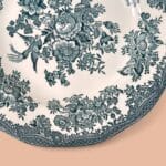 Set of Enoch Wedgwood Asiatic Pheasants Plates Vintage Teal Transferware