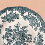 Set of Enoch Wedgwood Asiatic Pheasants Plates Vintage Teal Transferware