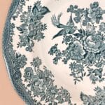 Set of Enoch Wedgwood Asiatic Pheasants Plates Vintage Teal Transferware
