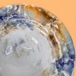 Vintage s Arabia Finland Bowl Art Deco Lusterware Fruit Bowl Marbled Glaze