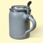 Vintage Hofbrauhaus Beer Stein L German Pottery Mug with Pewter Lid HB Munich