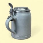 Vintage Hofbrauhaus Beer Stein L German Pottery Mug with Pewter Lid HB Munich