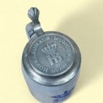 Vintage Hofbrauhaus Beer Stein L German Pottery Mug with Pewter Lid HB Munich